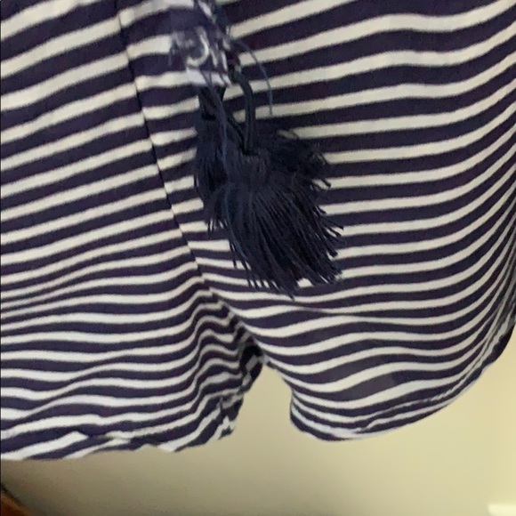 La Vie en Rose Aqua navy and white shorts romper - Picture 4 of 6